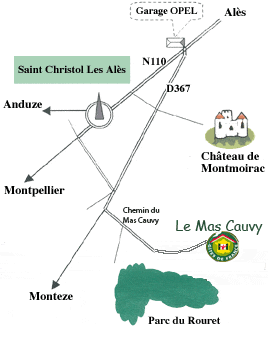 plan1 - Farm campsite Gard | Occitanie | South of France | Route