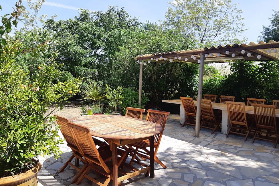 terrasse chambre hote ales - Chambre d'hotes Cevennes