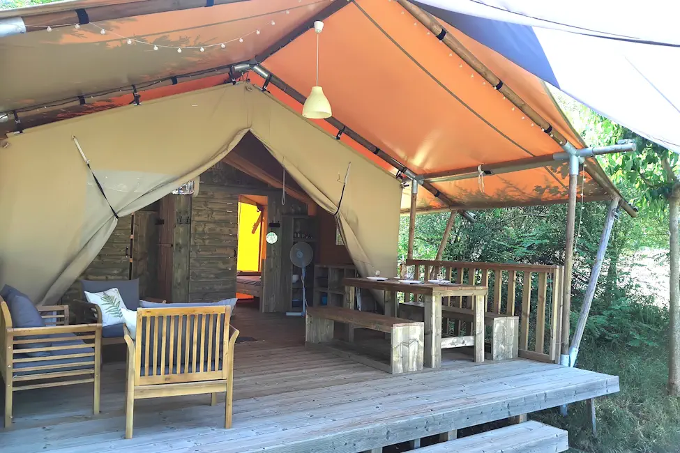 terras safaritent cevennes - Tente safari familiale C&eacute;vennes | Glamping en famille &ndash; Mas Cauvy